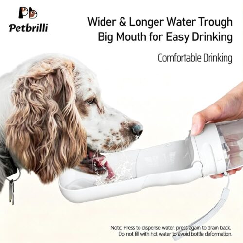 Portable Dog Water Bottle with Food Container