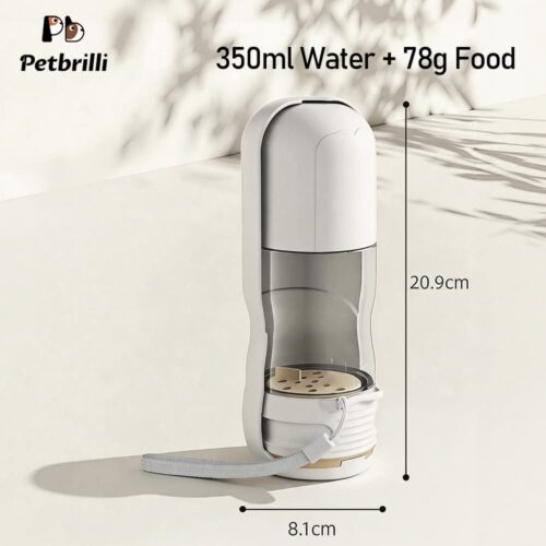 Portable Dog Water Bottle with Food Container