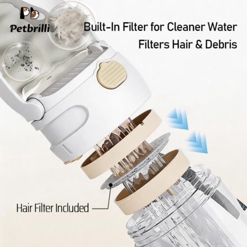 Portable Dog Water Bottle with Food Container